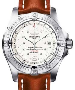 Superocean Steelfish X-Plus Men's Automatic in Steel Steel on Brown Leather Strap with Silver Dial