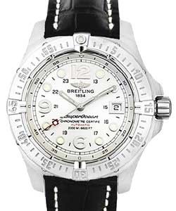 Superocean Steelfish X-Plus Men's Automatic in Steel Steel on Black Crocodile Strap with Silver Dial