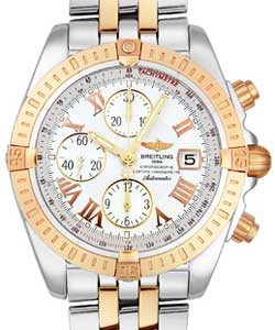 Chronomat Evolution in Steel with Rose Gold Bezel on Steel and Rose Gold Bracelet with Ivory Dial
