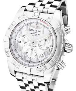 Chronomat B01 Automatic Chronograph in Steel on Stainless steel Bracelet with White Dial