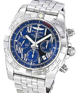 Chronomat B01 Chronograph in Steel on Steel Bracelet with Blue Dial