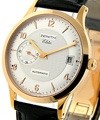 Class Elite Automatic Yellow Gold on Strap with Silver Dial 