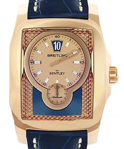 Bentley Flying B No. 3 in Rose Gold on Blue Crocodile Leather Strap with Blue Dial