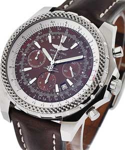 Bentley Motors Men's Automatic Chronograph in Steel Steel on Brown Strap with Copper Dial