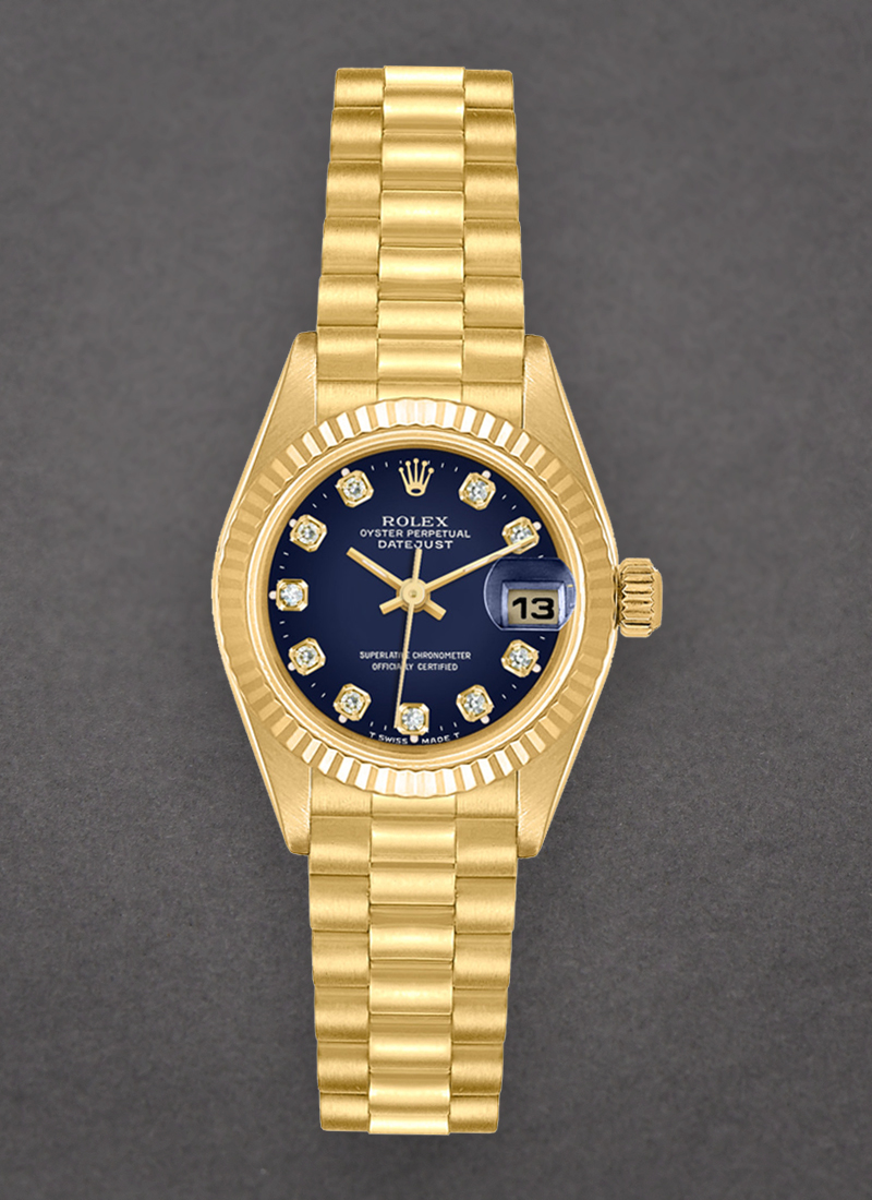 Pre-Owned Rolex President in Yellow Gold with Fluted Bezel