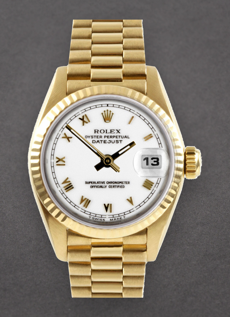 Pre-Owned Rolex President in Yellow Gold with Fluted Bezel