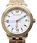 Leman Ultra-Slim Big Date - Yellow Gold Yellow Gold on Bracelet with White Dial