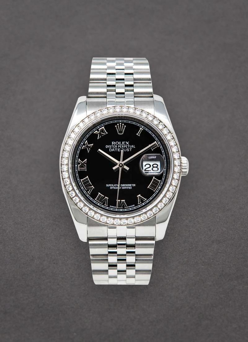 Rolex Unworn Datejust 36mm in Steel with Diamond Bezel