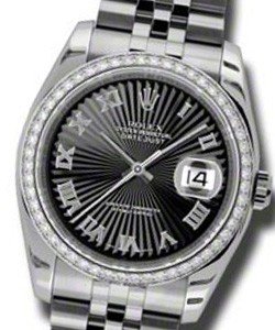 Datejust 36 mm in Steel with Diamond Bezel on Steel Jubilee Bracelet with  Jubilee Bracelet