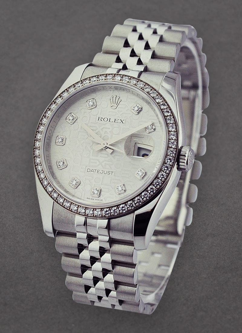 Rolex Unworn Datejust 36 mm in Steel with Diamond Bezel