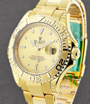 Yacht-master Large Size 40mm in Yellow Gold on Oyster Bracelet with Champagne Dial with White Markers