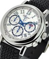 Mille Miglia Automatic Chronograph Steel on Dunlop Rubber Tire with Silver Dial