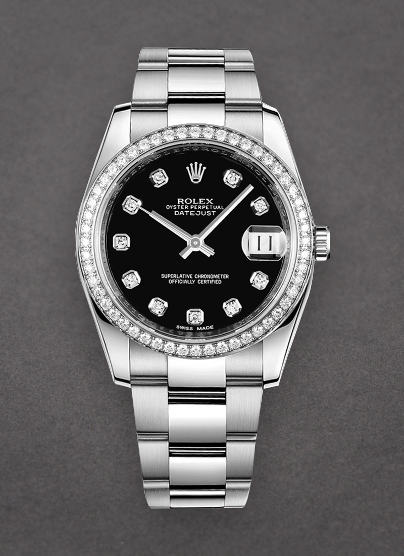 Rolex Unworn Datejust 36mm in Steel with Diamond Bezel