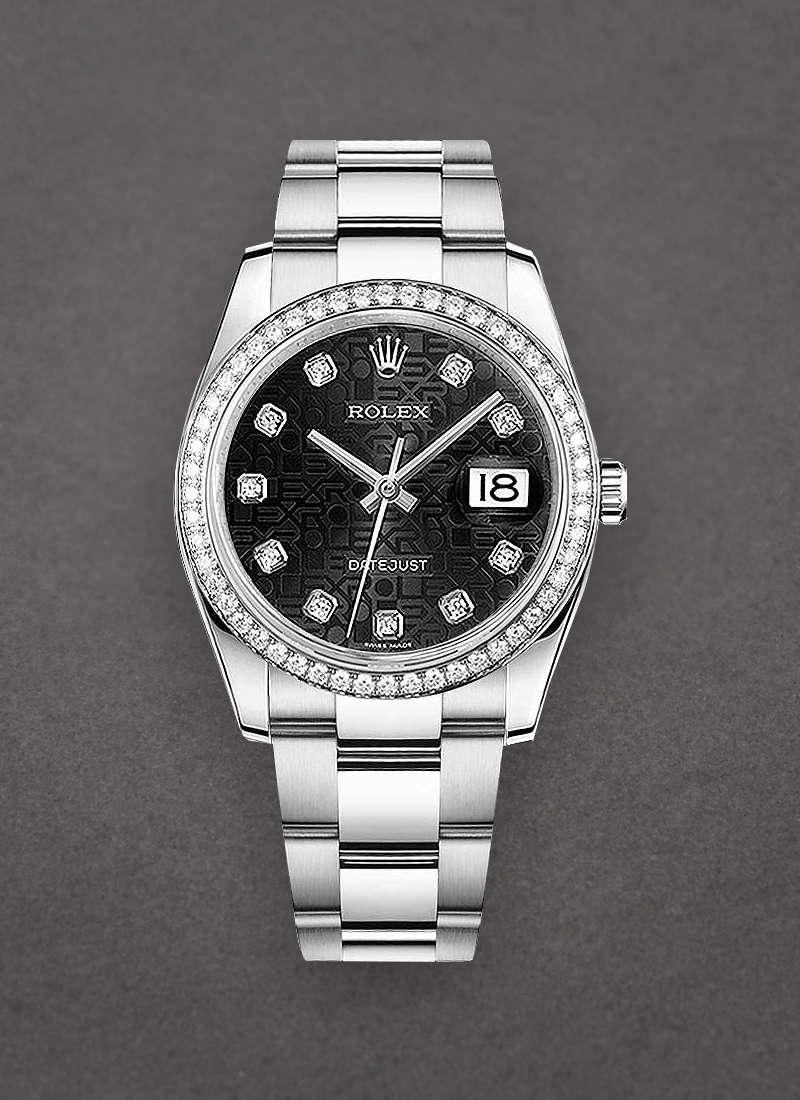 Rolex Unworn Datejust 36mm in Steel with Diamond Bezel