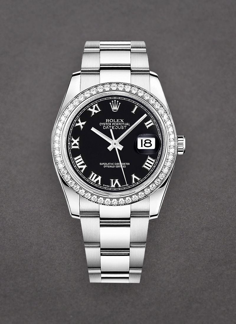 Rolex Unworn Datejust 36mm in Steel with Diamond Bezel