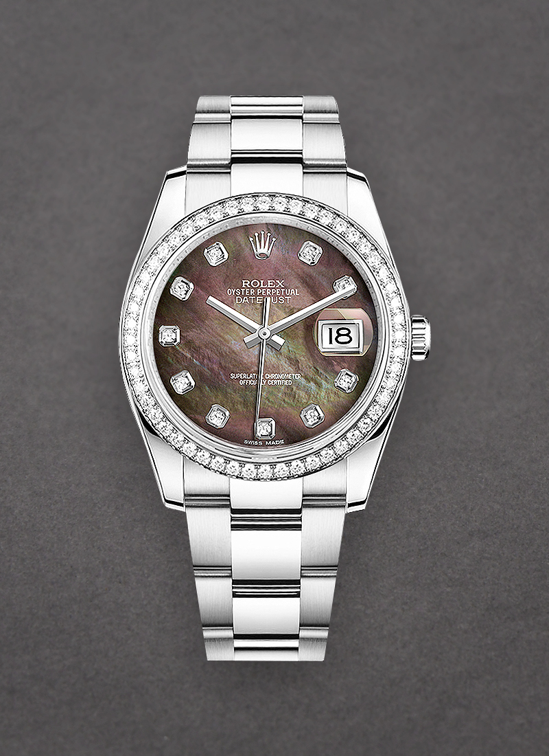 Rolex Unworn Datejust 36mm in Steel with Diamond Bezel