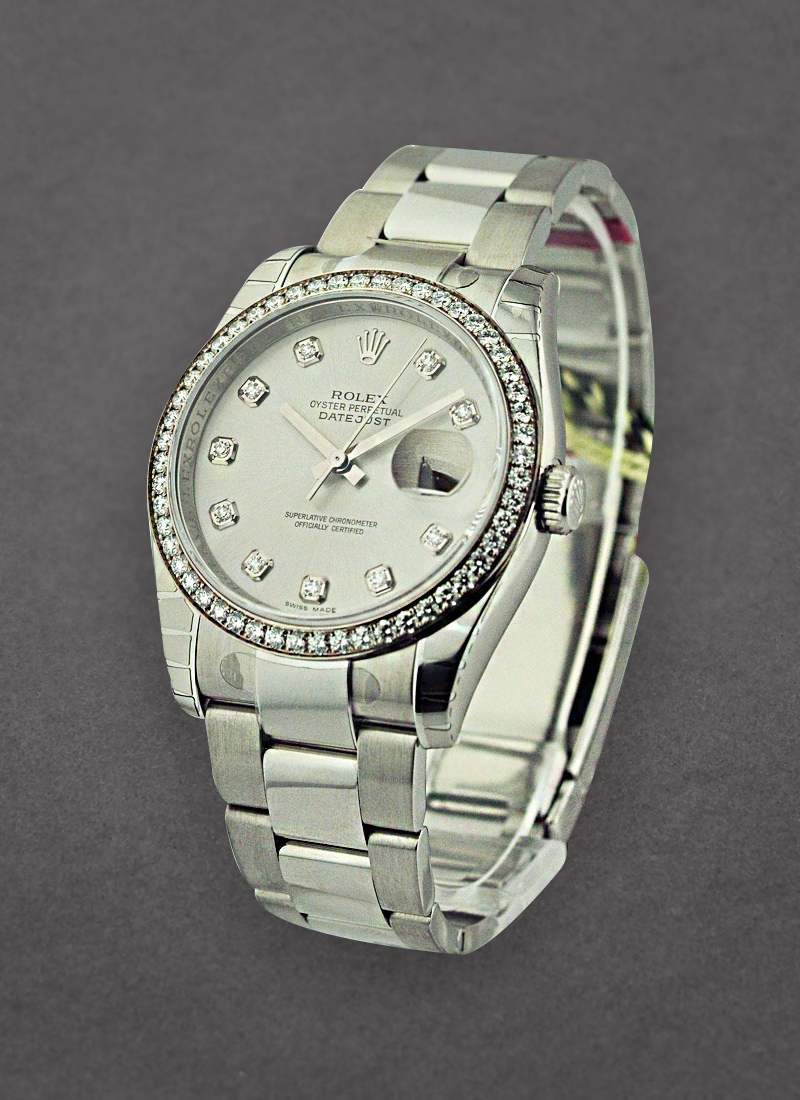 Rolex Unworn Datejust 36mm in Steel with Diamond Bezel