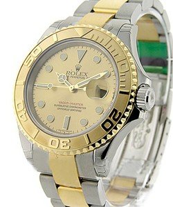 Yacht-Master in Steel with Yellow Gold Bezel on Steel and Yellow Gold Oyster Bracelet with Champagne Dial