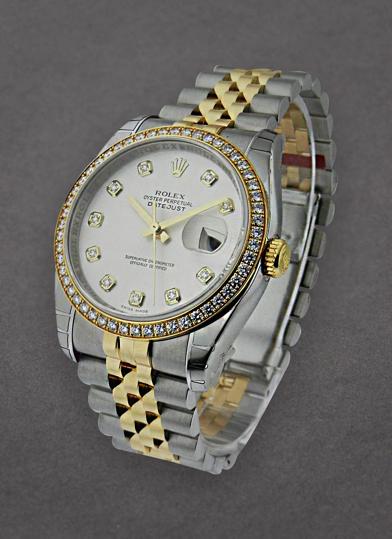 Rolex Unworn 2-Tone Datejust 36mm with Diamond Bezel