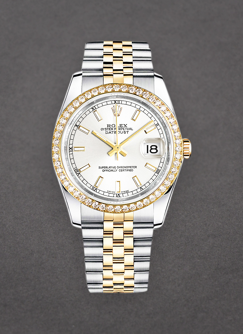 Rolex Unworn Datejust 36mm in Steel with Diamond Bezel