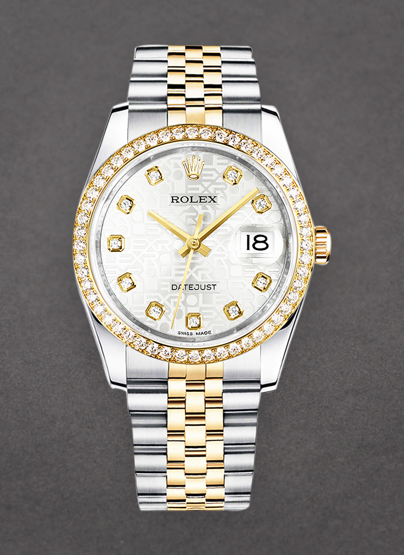 Rolex Unworn Datejust 36mm in Steel with Diamond Bezel