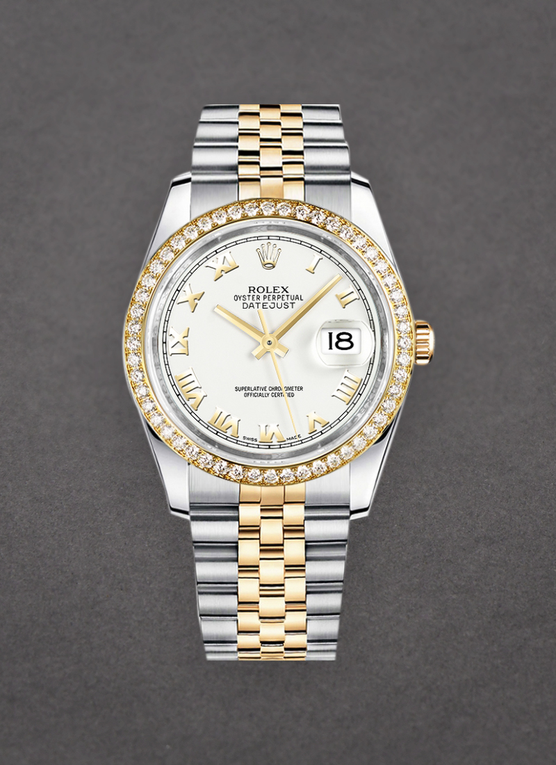 Rolex Unworn 2-Tone Datejust 36mm with Diamond Bezel