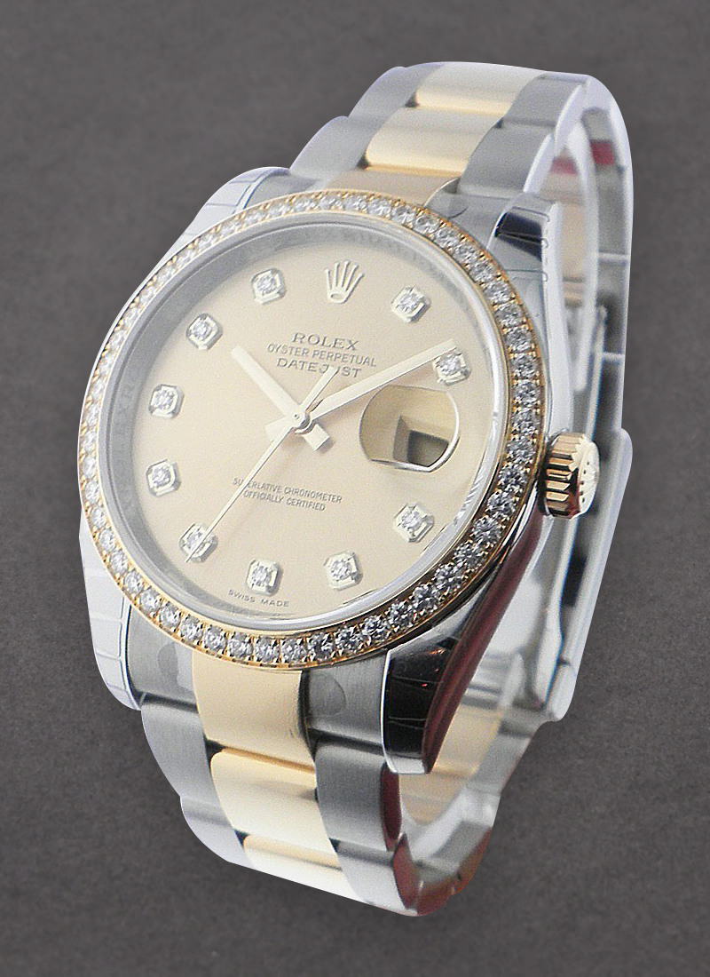 Rolex Unworn 2-Tone Datejust 36mm with Diamond Bezel