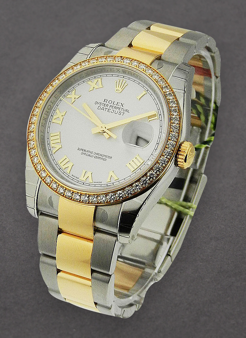 Rolex Unworn Datejust 36mm 2 -Tone with Diamond Bezel