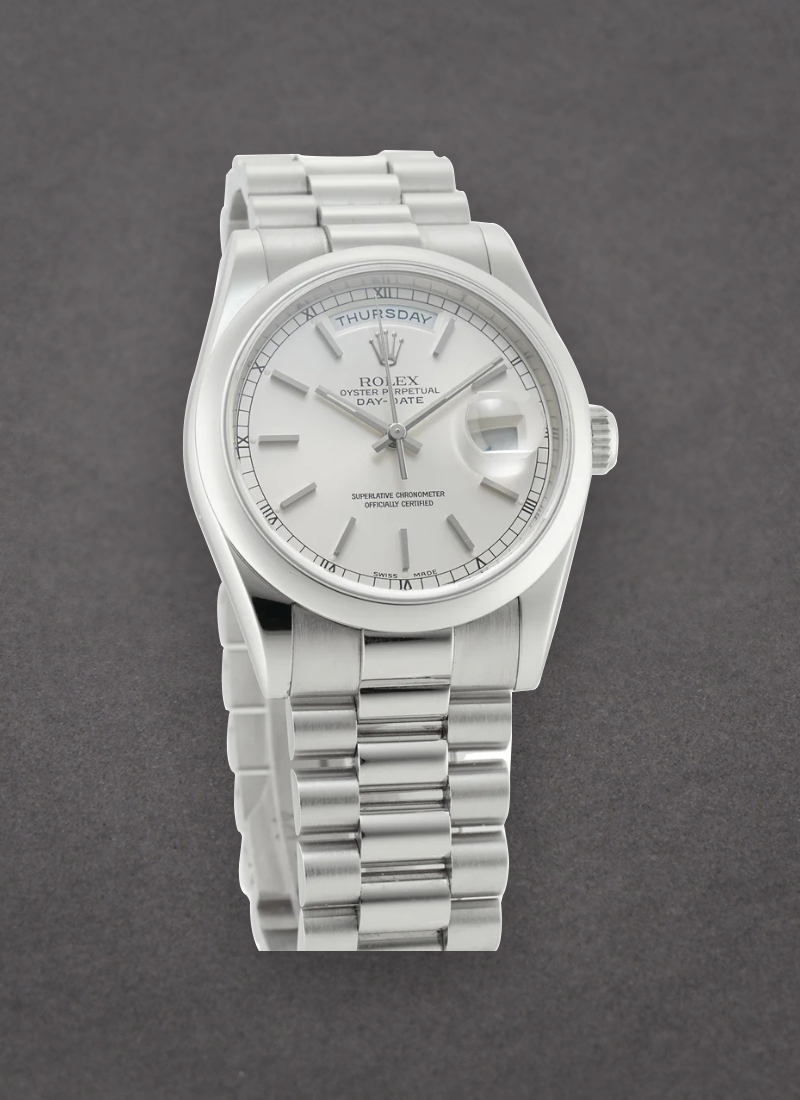 Pre-Owned Rolex President - 36mm - White Gold - Domed Bezel