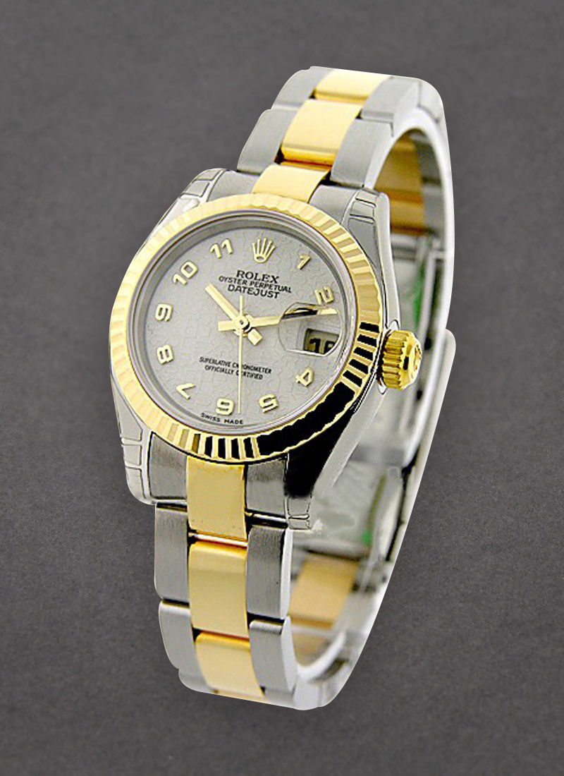 Rolex Unworn Datejust in Steel with Yellow Gold Fluted Bezel