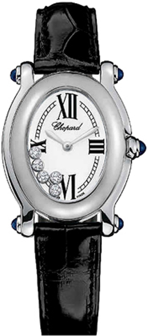Happy Sport Oval White Gold on Strap