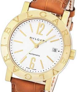 Bvlgari Bvlgari Men's Yellow Gold Yellow Gold on Strap with White 