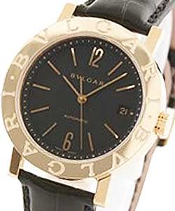 Bvlgari Bvlgari Men's Yellow Gold Yellow Gold on Strap with Black Dial