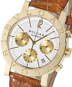 Bvlgari Bvlgari Men's Yellow Gold Yellow Gold on Strap with White Dial