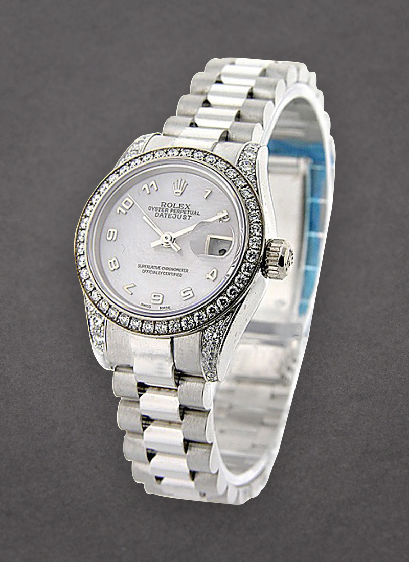 Rolex Unworn President 26mm in White Gold with Diamond Bezel