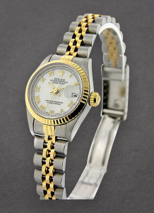 Pre-Owned Rolex 69173 Datejust in Steel and Yellow Gold with Fluted Bezel 69173