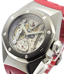 Concept Watch CW1  in Alacrite on Red Rubber Strap with Skeletonized dial