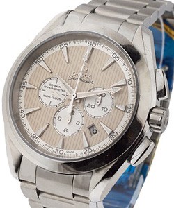 Seamaster Aqua Terra 150M Chronograph in Steel on Bracelet with Ivory Index Dial with Silver Sub-Dials