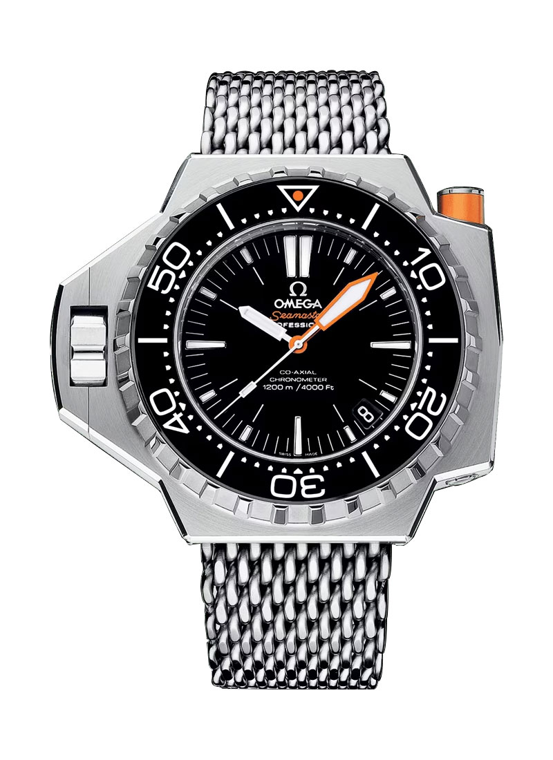 Omega Seamaster PloProf  Co-Axial in Steel with Black Bezel
