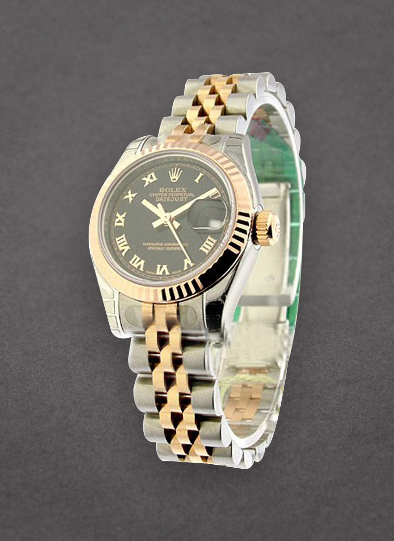 Rolex Unworn Ladies Datejust 26mm in Steel with Rose Gold Fluted Bezel