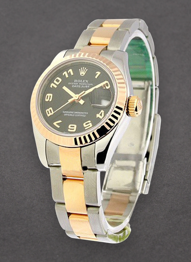 Rolex Unworn Datejust in Steel with Rose Gold Fluted Bezel