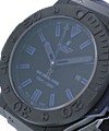Big Bang King All Black Blue  48mm in Black Ceramic on Blue Crocodile Leather Strap with Black Dial