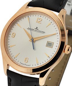 Master Control Automatic in Rose Gold  on Black Crocodile Leather Strap with Silver Dial