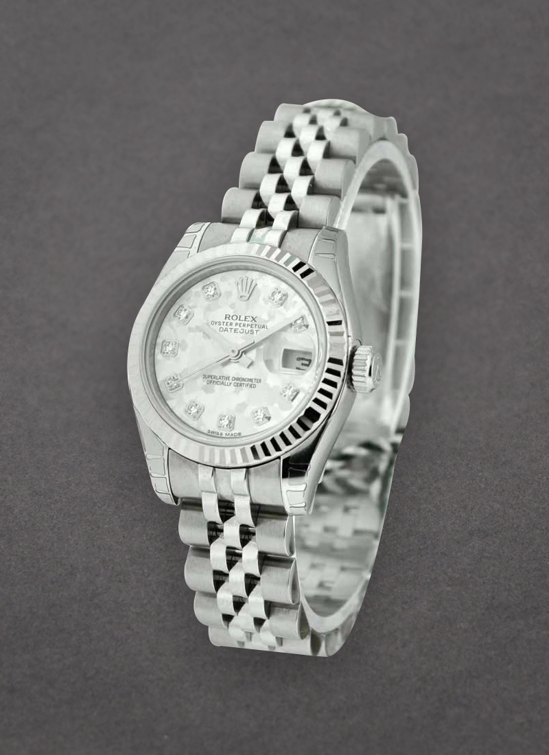 Rolex Unworn Datejust Automatic in Steel with White Gold Fluted Bezel