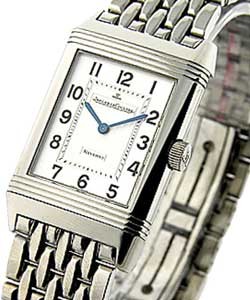 Reverso Grande Taille in Steel on Steel Bracelet with White Dial