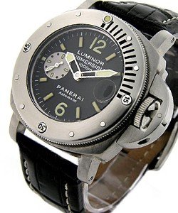 PAM 64 - Luminor Submersible - Very Rare 1000 Meters Submersible Steel on Strap with Black Dial