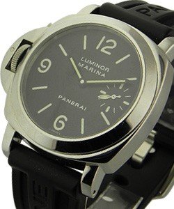 PAM 22 - Luminor Marina Destro Steel on Strap with Black Dial - Left Handed - Rare