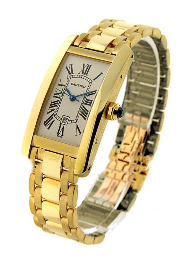 Cartier Tank Americaine Mid Size in Yellow Gold