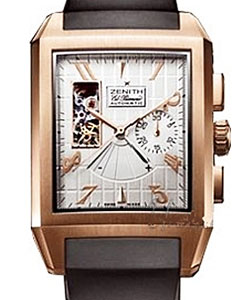Grande Port Royal Open in Rose Gold on Black Rubber Strap with Silver Dial