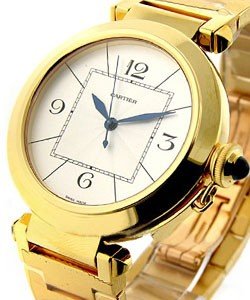 Pasha 42mm Automatic in Yellow Gold on Yellow Gold Bracelet with Silver Dial